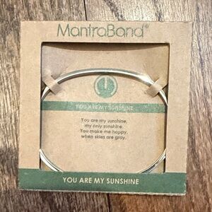 MantraBand Silver 'You Are My Sunshine' Bracelet